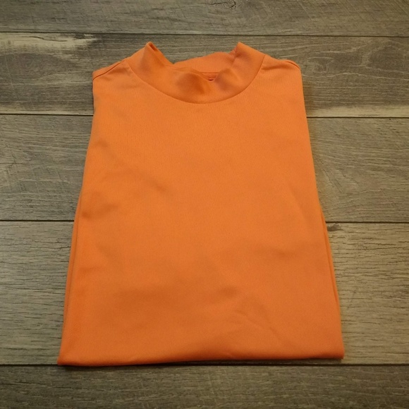 mens orange mock turtleneck
